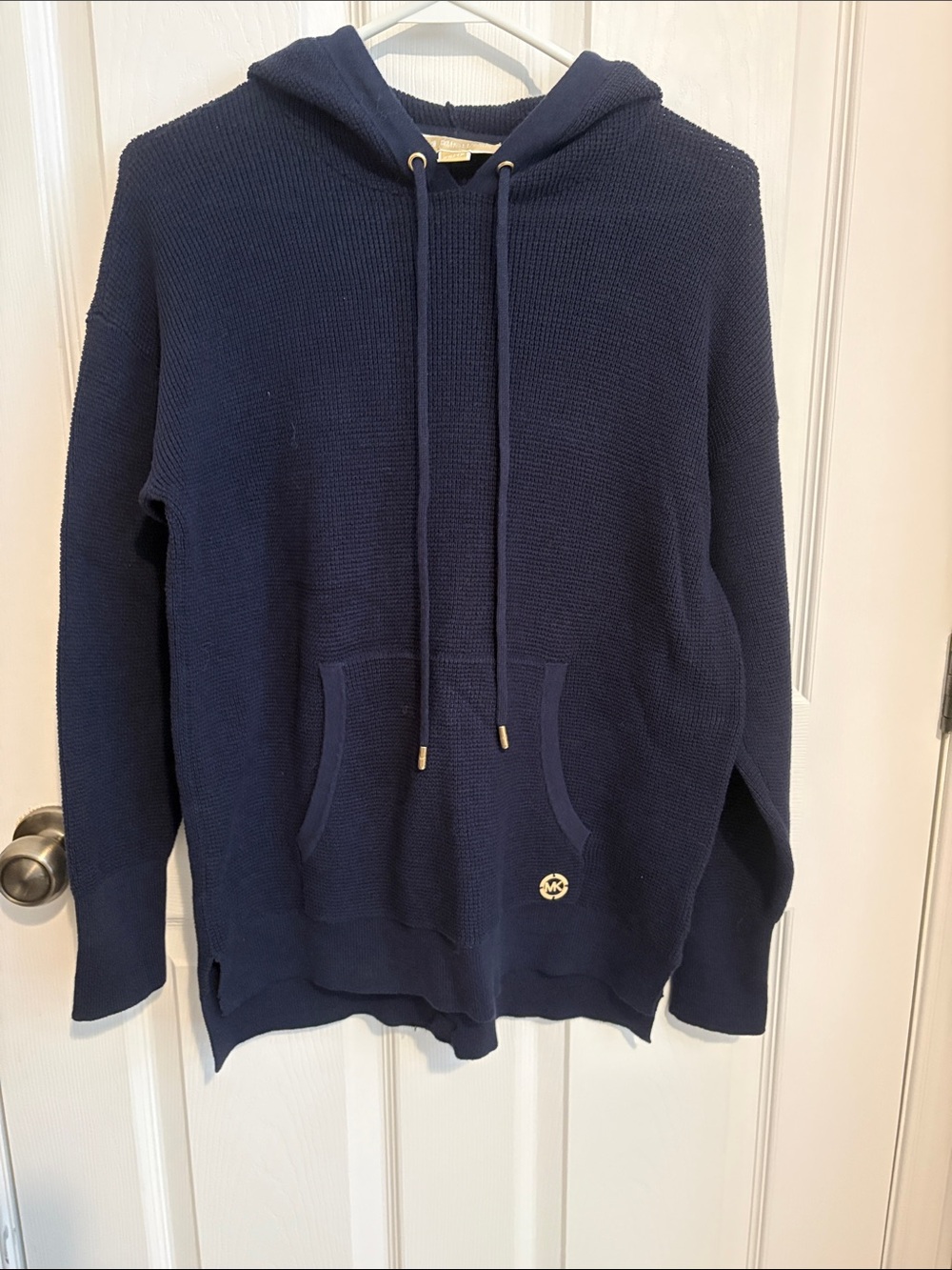 MICHAEL Michael Kors Navy Hooded Knit Sweater